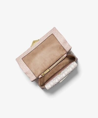 Michael Kors Cece Extra-Small Color-Block Logo Crossbody Bag, Pink