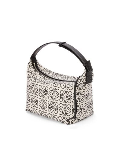 Loewe Cubi Bag In Anagram Jacquard And Calfskin