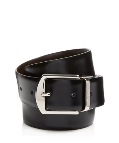 Canali Reversible Calfskin Leather Belt