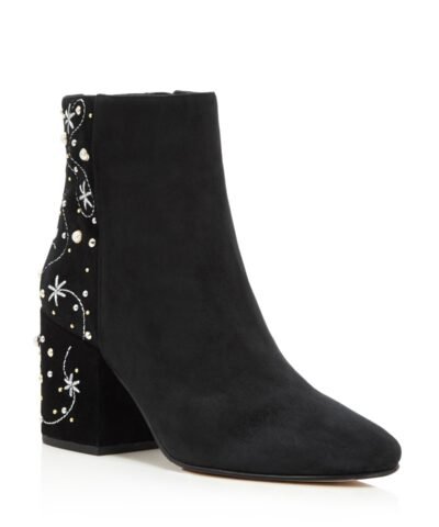 Sam Edelman Women's Taft Embroidered Pearl Stud Booties