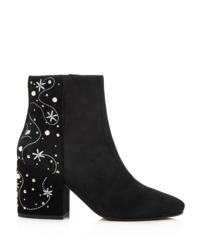 Sam Edelman Women's Taft Embroidered Pearl Stud Booties