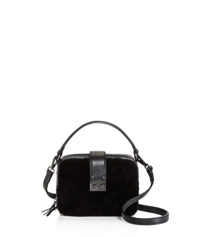 AQUA Tada Square Shearling Crossbody