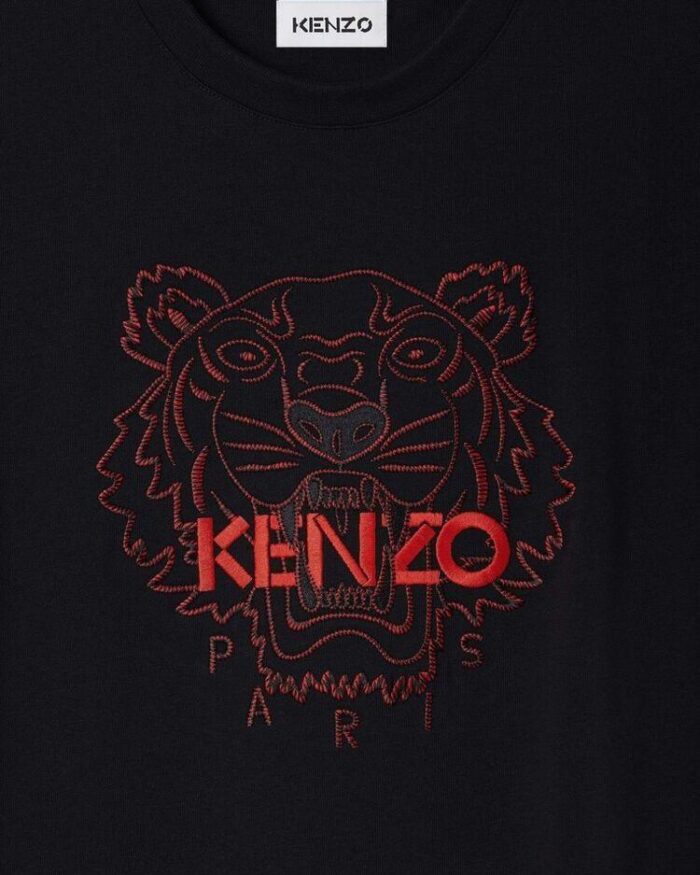 Kenzo Embroidered Tiger Loose T-Shirt, Black