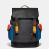Coach Rivington Backpack In Colorblock Signature Canvas With Coach Patch
