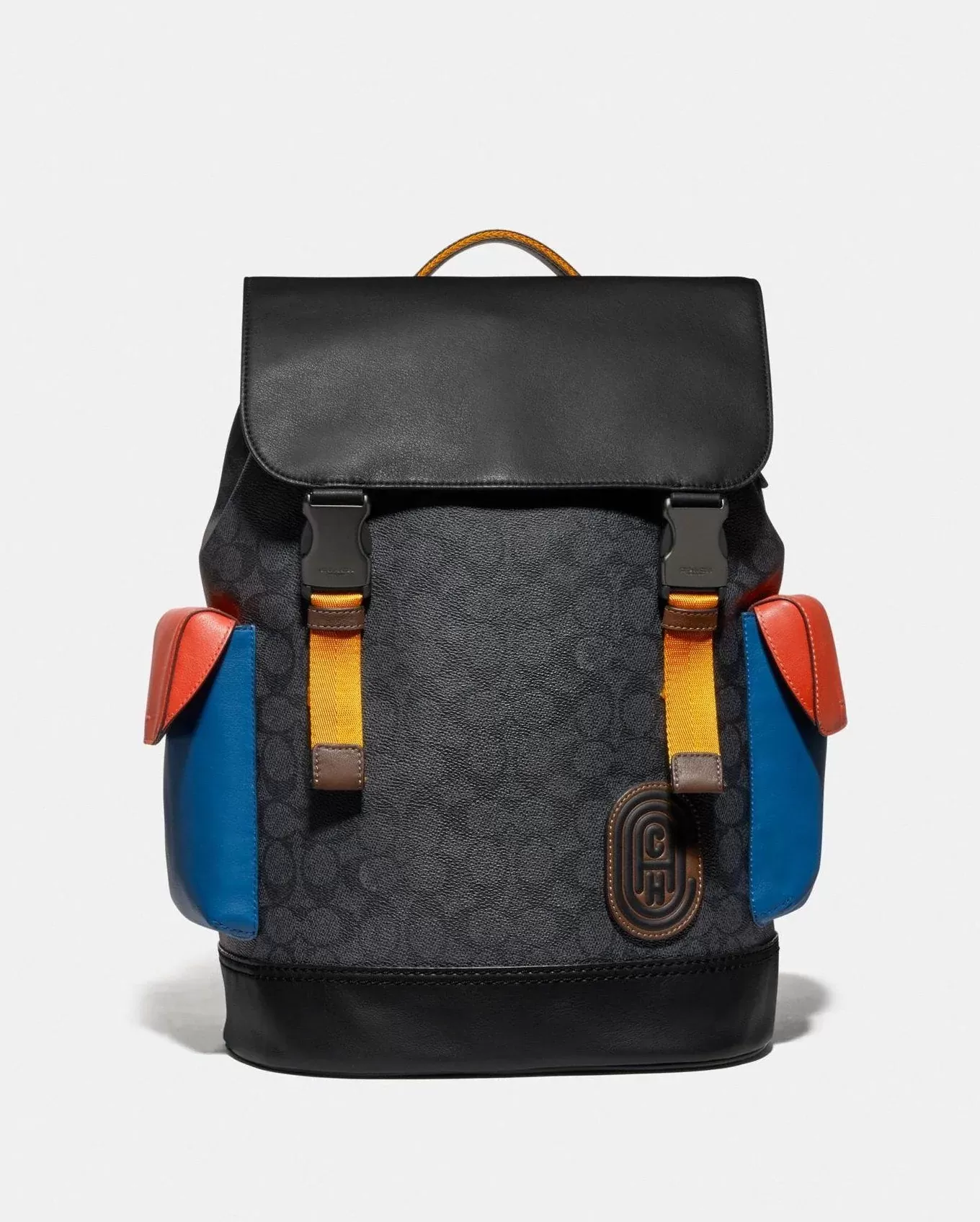 Coach Rivington Backpack In Colorblock Signature Canvas With Coach Patch