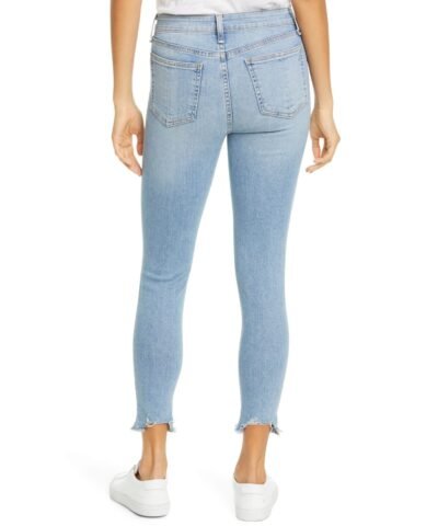 Rag & Bone Nina High Waist Shredded Ankle Skinny Jeans