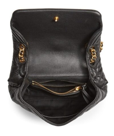 Tory Burch Small Fleming Distressed Convertible Shoulder, Black