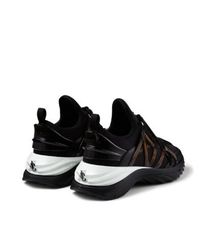 Jimmy Choo Cosmos/F Black Leather Low-Top Trainers