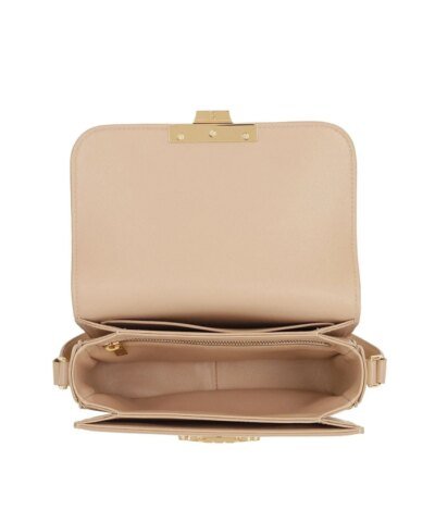 Celine Medium Triomphe Bag In Natural Shiny Calfskin