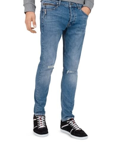 The Kooples Cropped Slim Fit Jeans in Blue