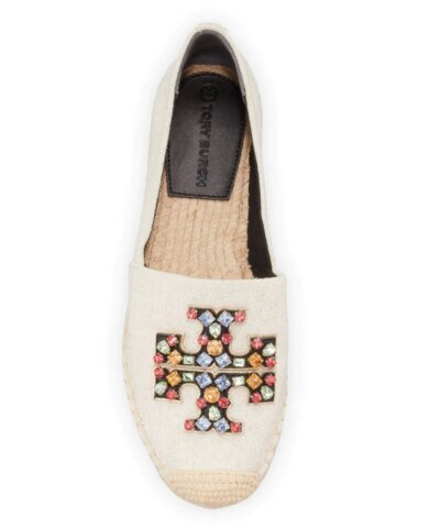 Tory Burch Ines Embellished Espadrilles