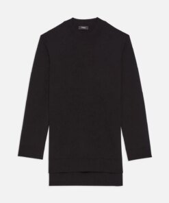 Theory Knit Tunic In Empire Wool, Black