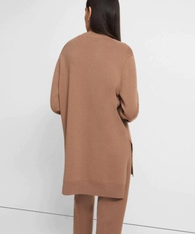 Theory Knit Tunic In Empire Wool, Light Camel