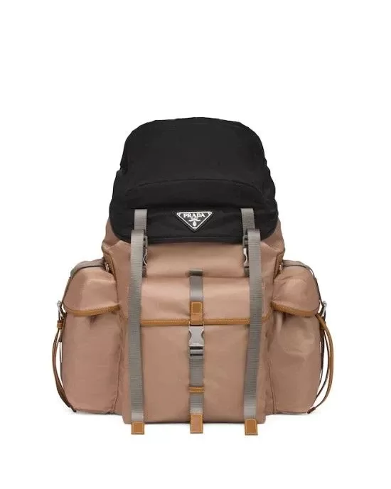 Prada Nylon Backpack, Sesame