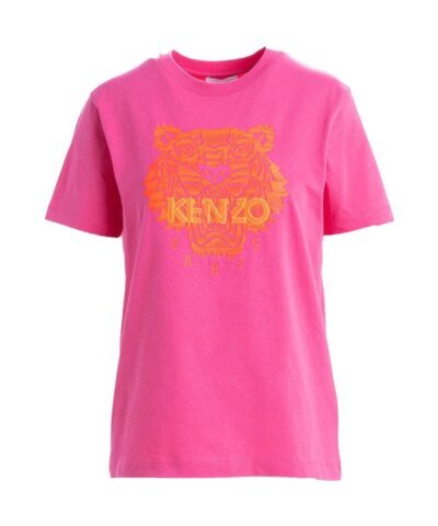 Kenzo Embroidered Tiger t-shirt In Pink