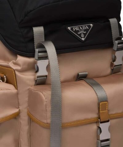 Prada Nylon Backpack, Sesame