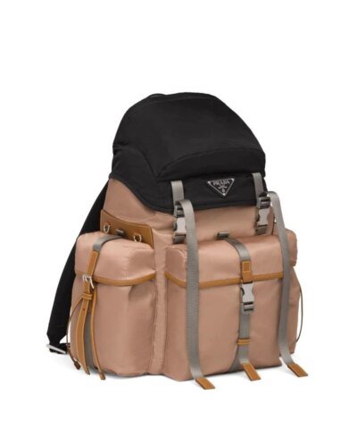 Prada Nylon Backpack, Sesame