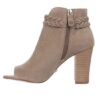 Xoxo Womens Belina Peep Toe Ankle Fashion Boots