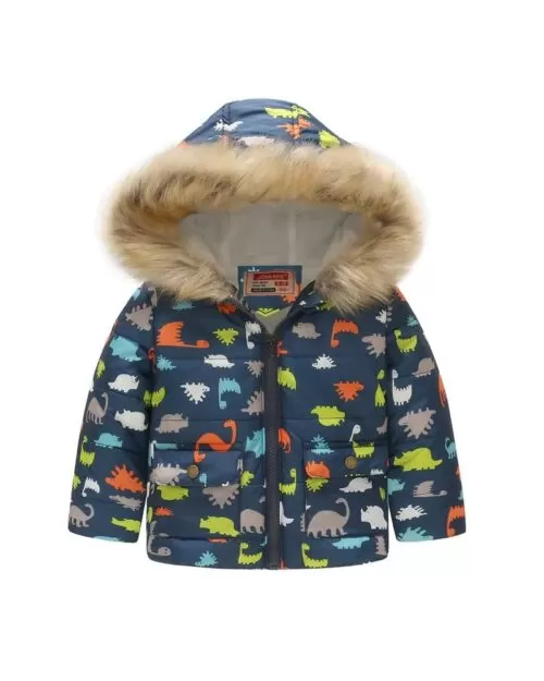 Jomake Girl's Fur Hooded Quilted Jacket