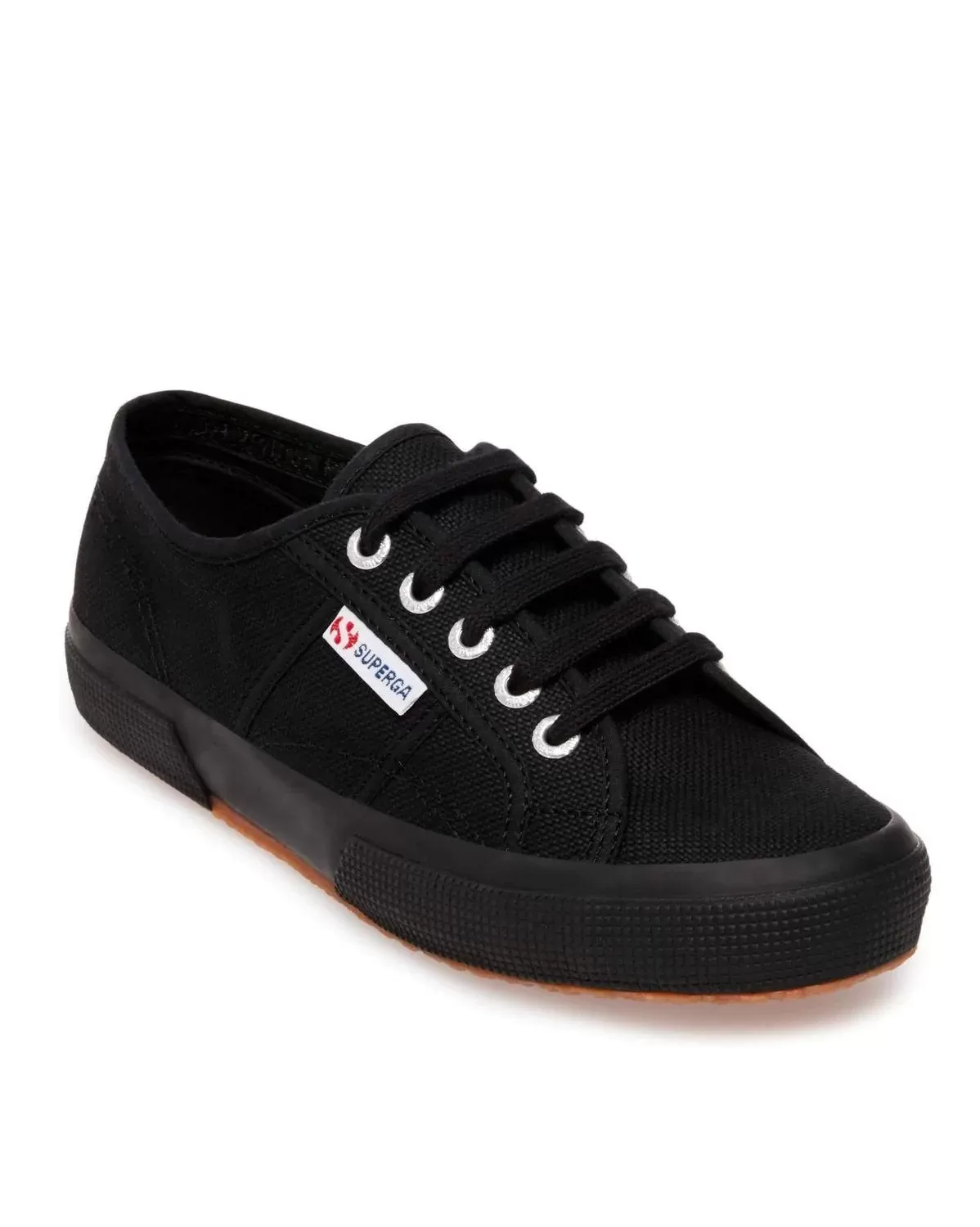 SUPERGA Flat Lace Up Sneakers - 2750 Cotu Classic Full Black