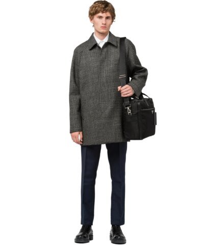 Prada Nylon and Saffiano Leather Work Bag