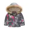 Jomake Girl's Fur Hooded Quilted Jacket