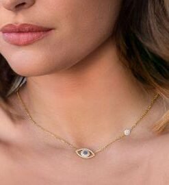 Apm Monaco Yellow Silver Lucky Eye Necklace