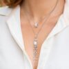 Apm Monaco PRECIEUSE necklace with baguette stone loop pendant 