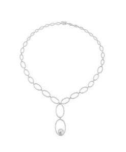 Apm Monaco Paved Necklace Whit Pearl Pendant