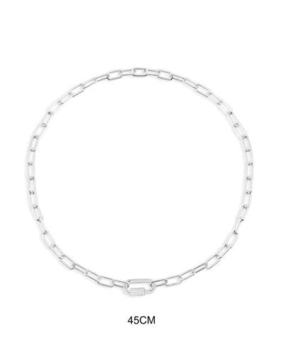 Apm Monaco Chain Necklace, Silver
