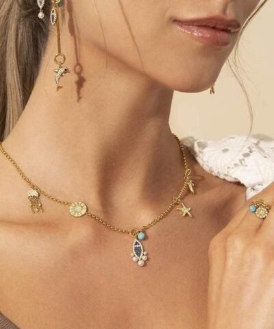 Apm Monaco Elements Of The Sea Adjustable Necklace