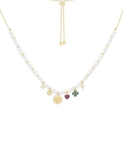 Apm Monaco Pearl & Lucky Charm Adjustable Necklace