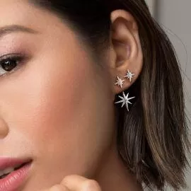 Apm Monaco Meteorites Asymmetric Underlobe Earrings