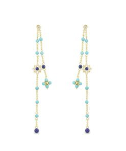 Apm Monaco Dainty Chain Drop Earrings