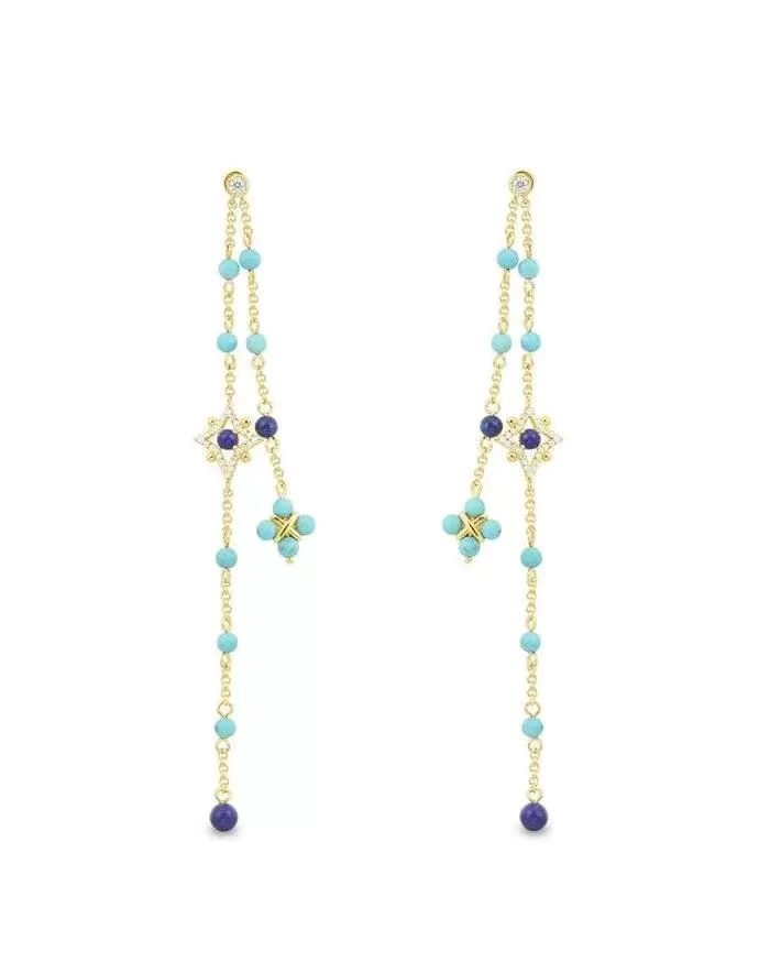 Apm Monaco Dainty Chain Drop Earrings