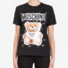 MOSCHINO COTTON JERSEY T-SHIRT WITH SAFETY PIN TEDDY PRINT