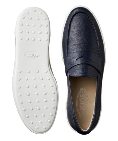 Tod's Tumbled Leather Penny Loafers