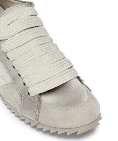 Pedro Garcia Cristina Frayed Satin Trainer