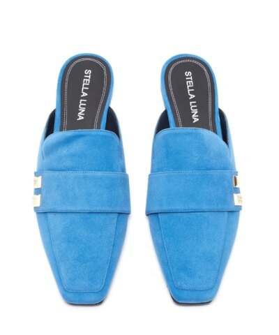 Stella Luna Stud Embellished Suede Slides