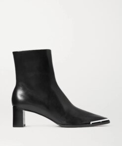 Alexander Wang Mascha Glossed-Leather Ankle Boots