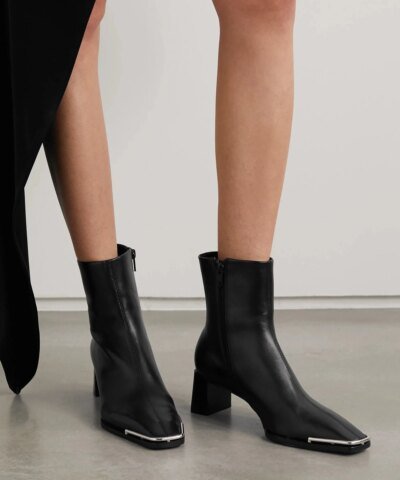 Alexander Wang Mascha Glossed-Leather Ankle Boots