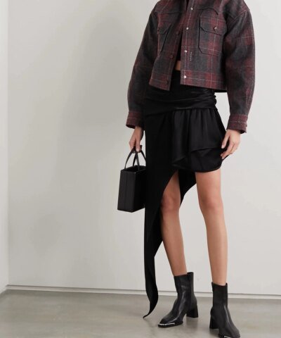 Alexander Wang Mascha Glossed-Leather Ankle Boots