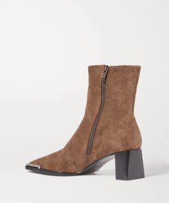 Alexander Wang Mascha Embellished Suede Ankle Boots