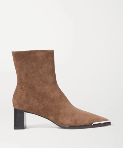 Alexander Wang Mascha Embellished Suede Ankle Boots
