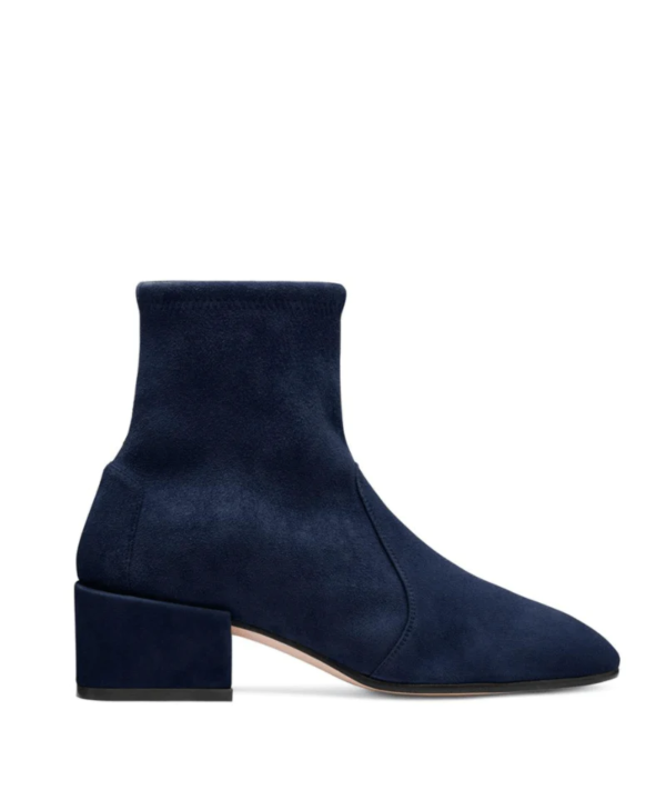 Stuart Weitzman The Allie Velvet Bootie, Blue