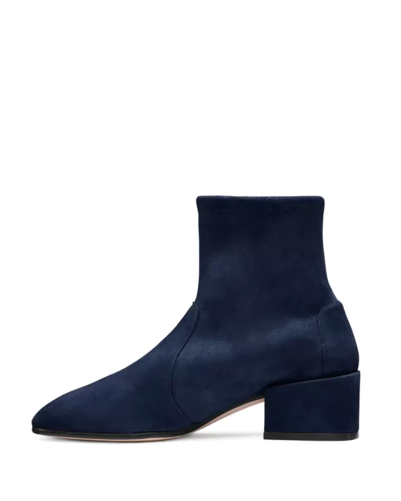 Stuart Weitzman The Allie Velvet Bootie, Blue