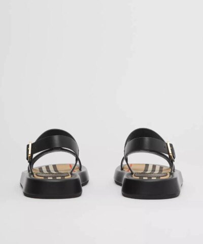 Burberry Women's Chain-link Detail Leather Sandals