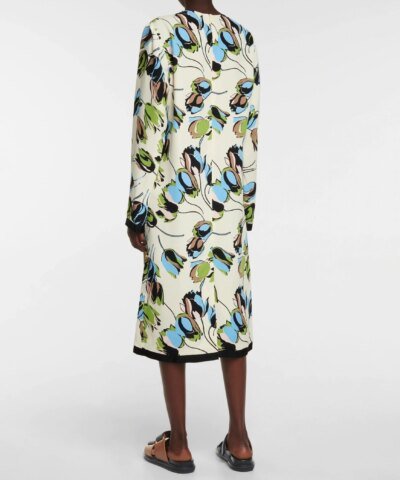 Marni Floral-Printed Midi Dress