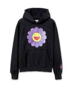 J Balvin Morado x Takashi Murakami Large Flower Hoodie Black