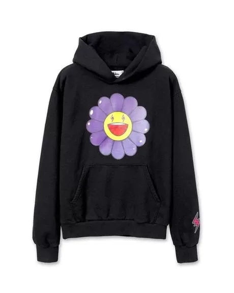 J Balvin Morado x Takashi Murakami Large Flower Hoodie Black